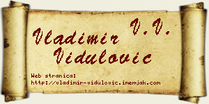 Vladimir Vidulović vizit kartica